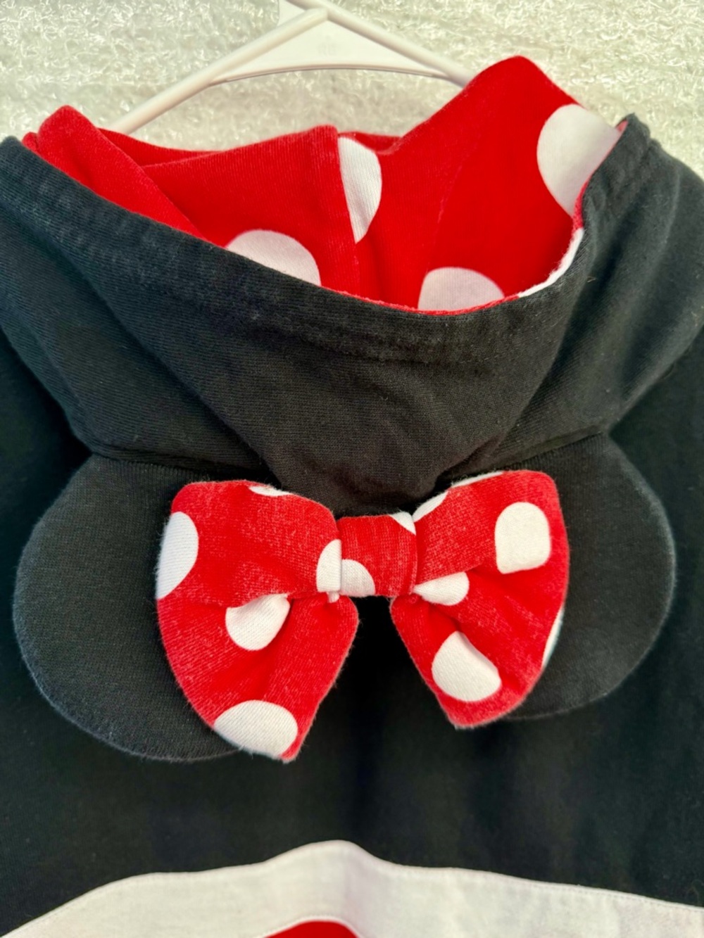 Disney Parks Minnie Mouse Cosplay Zip Up Hoodie Ears Bow XL - Picture 7 of 10